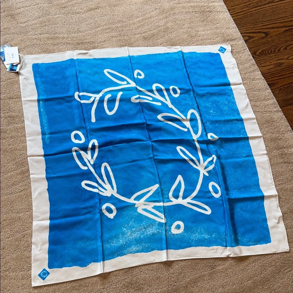 Olympic Games 2004 100% Silk Blue and White‎ Scarf